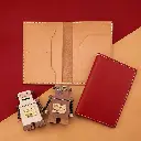 皮革 x 情侶專屬黃銅模具 手縫材料包護照套套裝C SPS012 (海軍藍色).webp