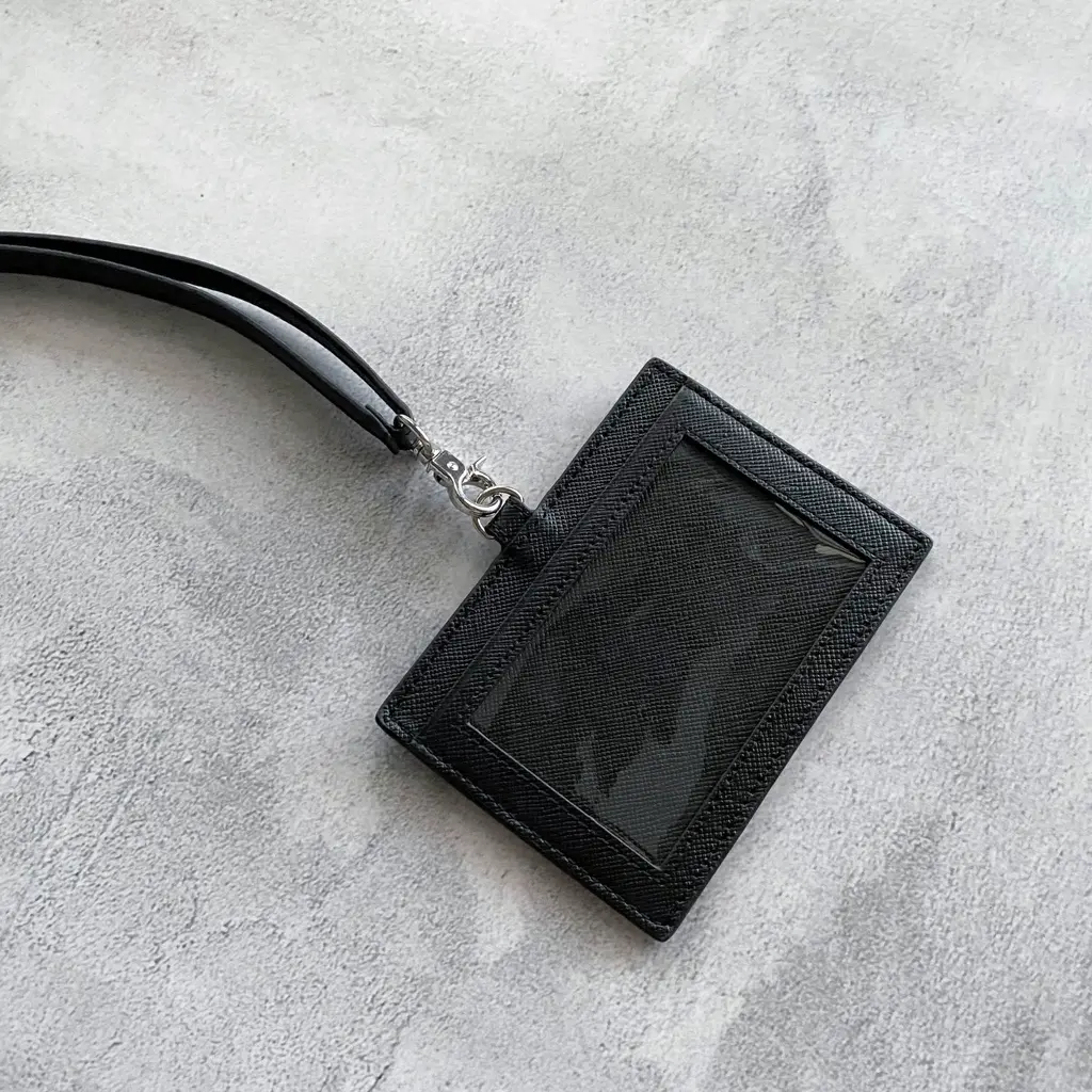 簡約輕便十字紋皮革卡片套3卡位 FIP004.webp