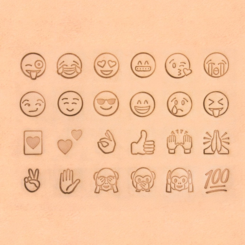 Taiwan IVAN 13mm 24-color emoji printing tool pattern set