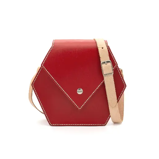 Hexagon Crossbody Leather Bag - BSP194