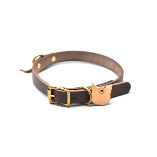 Pet leather collars | With Pet Name Tag FIP008