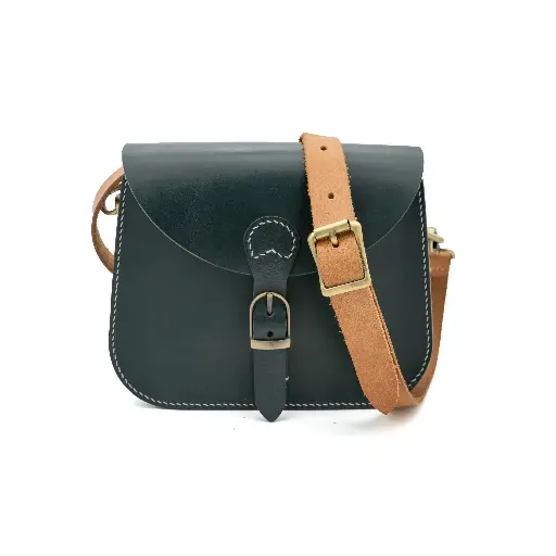 Vintage shoulder/crossbody leather saddle bag - BSP068